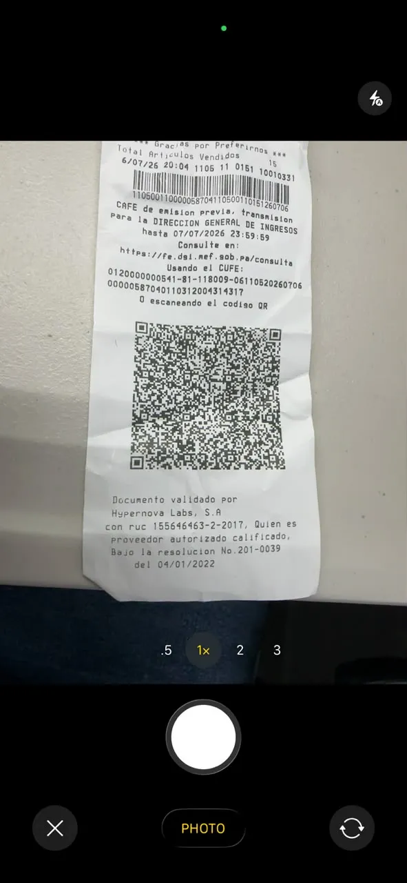 Pantalla de Sallid: Vincula tu factura fiscal con un escaneo