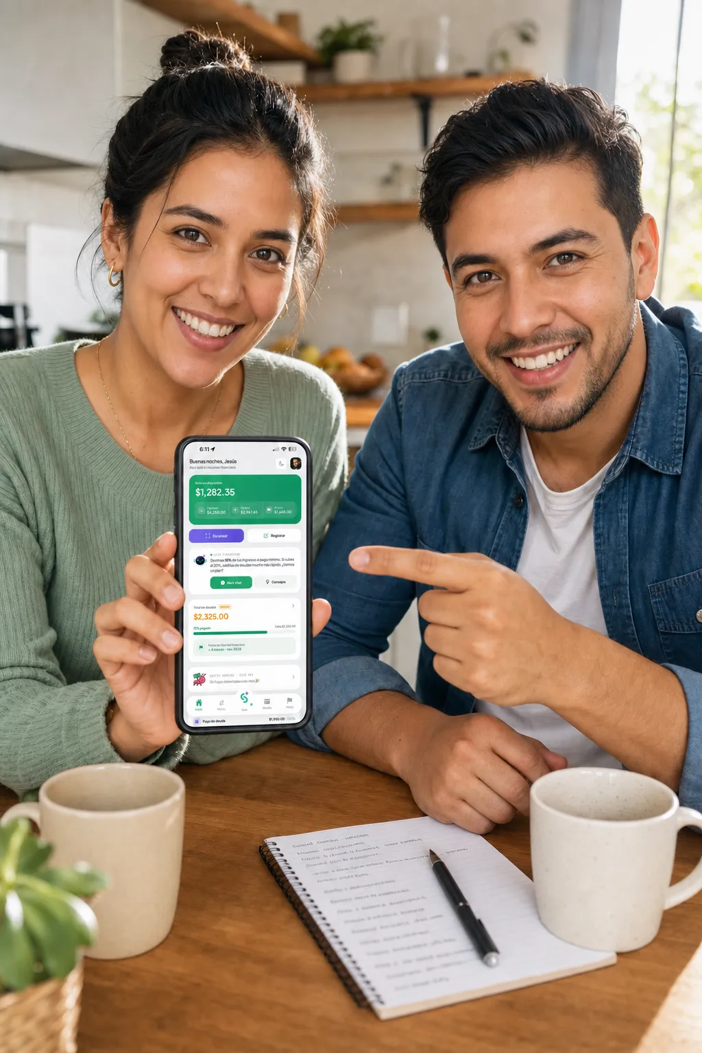 Pareja revisando sus finanzas juntos en Sallid